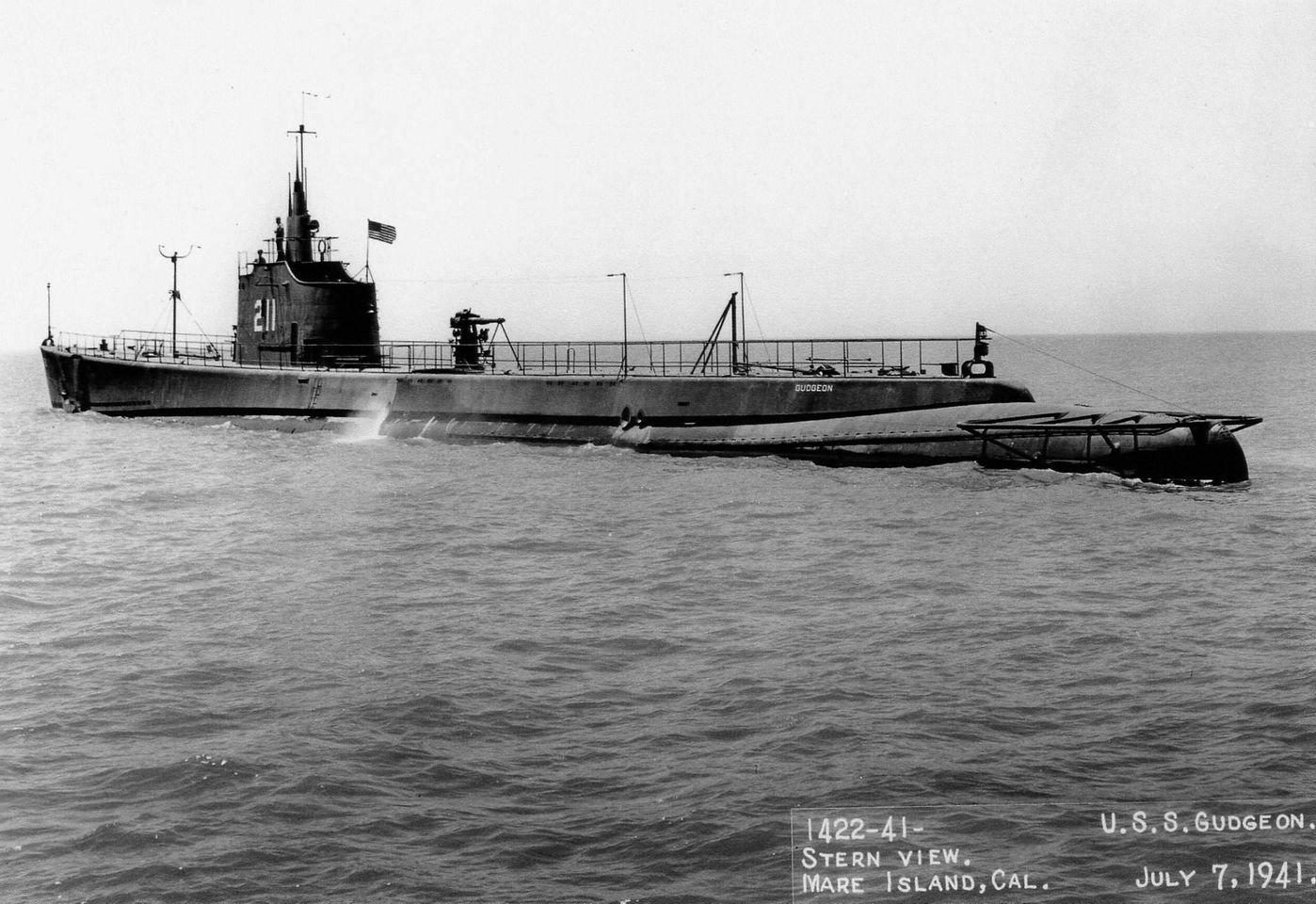 USS Gudgeon submarine launched at Portsmouth Naval Shipyard