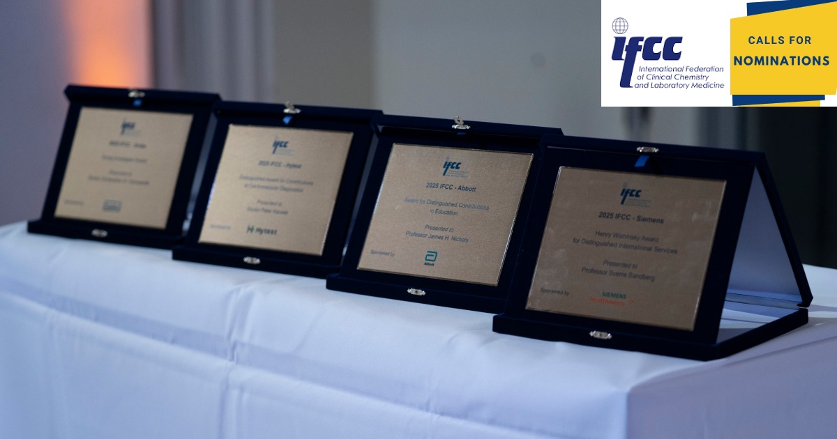 📣 Nominations are welcome for the IFCC Distinguished Awards!🥇 📌Visit ...