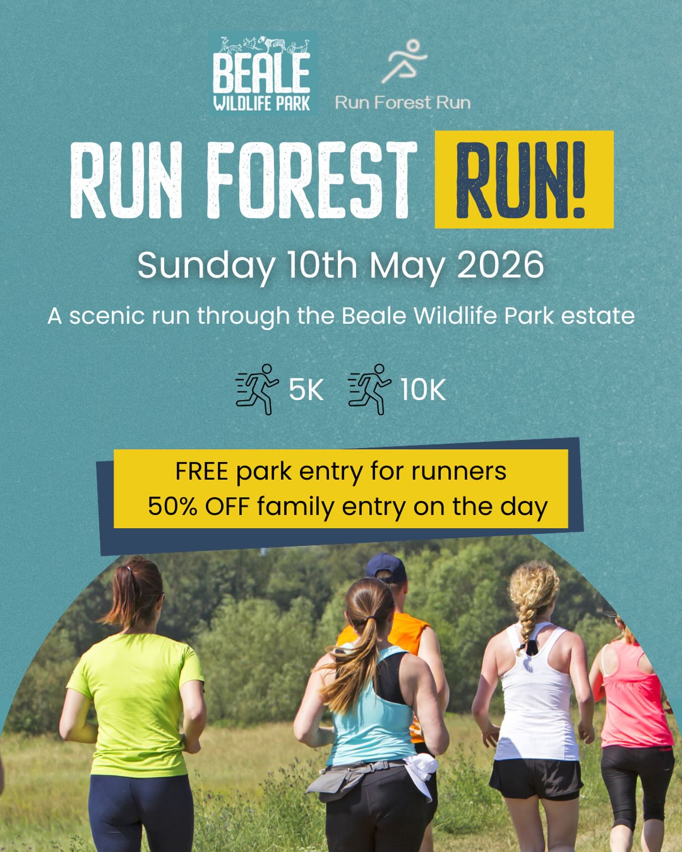 Beale - 🏃‍♀️🌲 RUN FOREST RUN is back at Beale Wildlife Park! Join us on ...