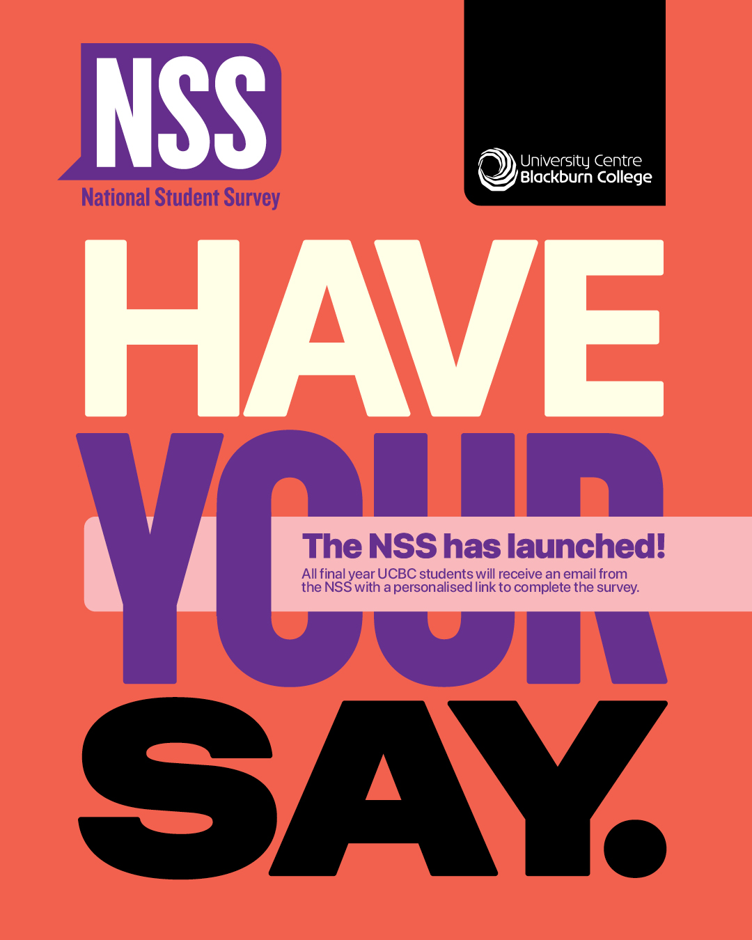 Blackburn - NSS 2026 has launched! Join the almost 6 million students ...