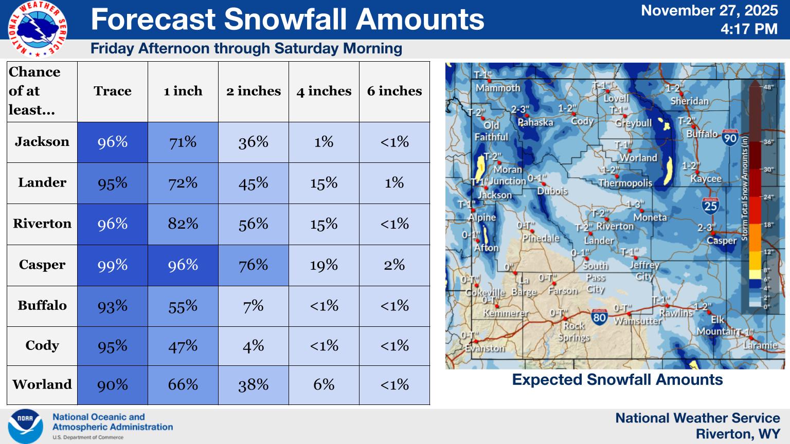 US - Updated snowfall chances for Friday afternoon and into the weekend ...
