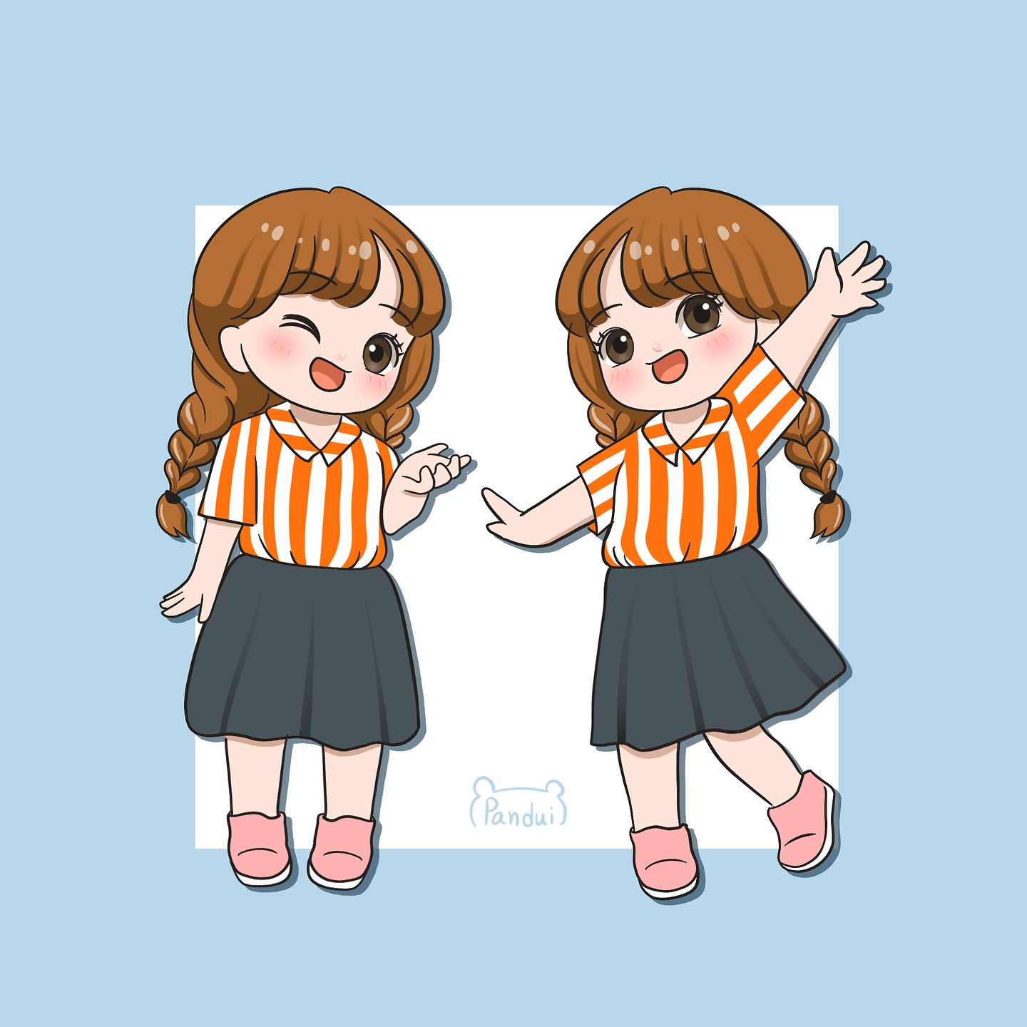 Pandui - น้องบ้านแซลมอน 🧡🤍🧡🤍 #รับวาดรูป #รับวาดรูปการ์ตูน #รับวาดภาพ ...