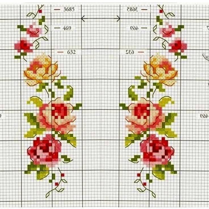 Kit Punto Croce Luca-S B2349 – Mazzo Di Rose Multicolore Su Cotone, 19x25 Cm, Con Filato Anchor E Schema Numerato