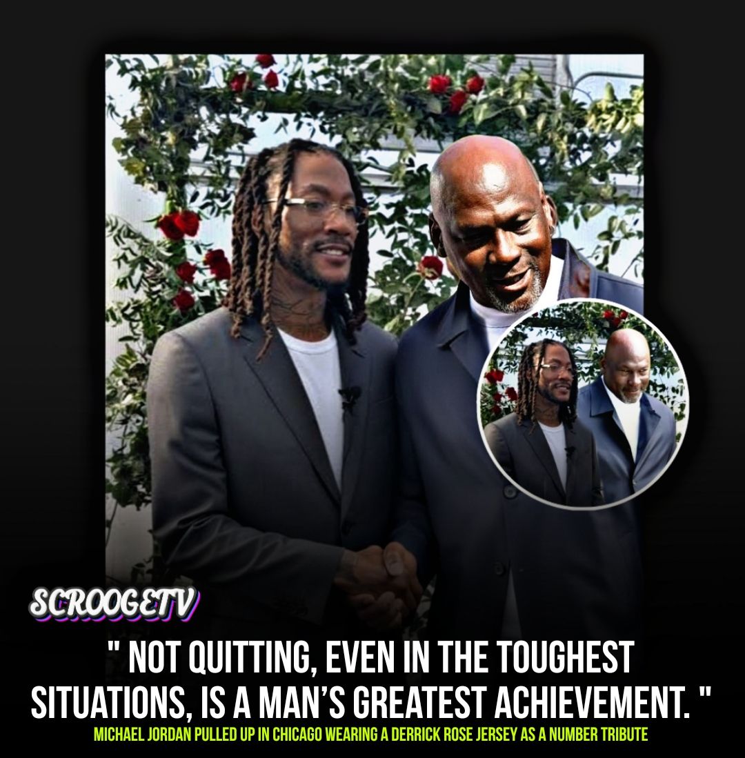 Scrooge - Michael Jordan pulled up in Chicago wearing a Derrick Rose ...