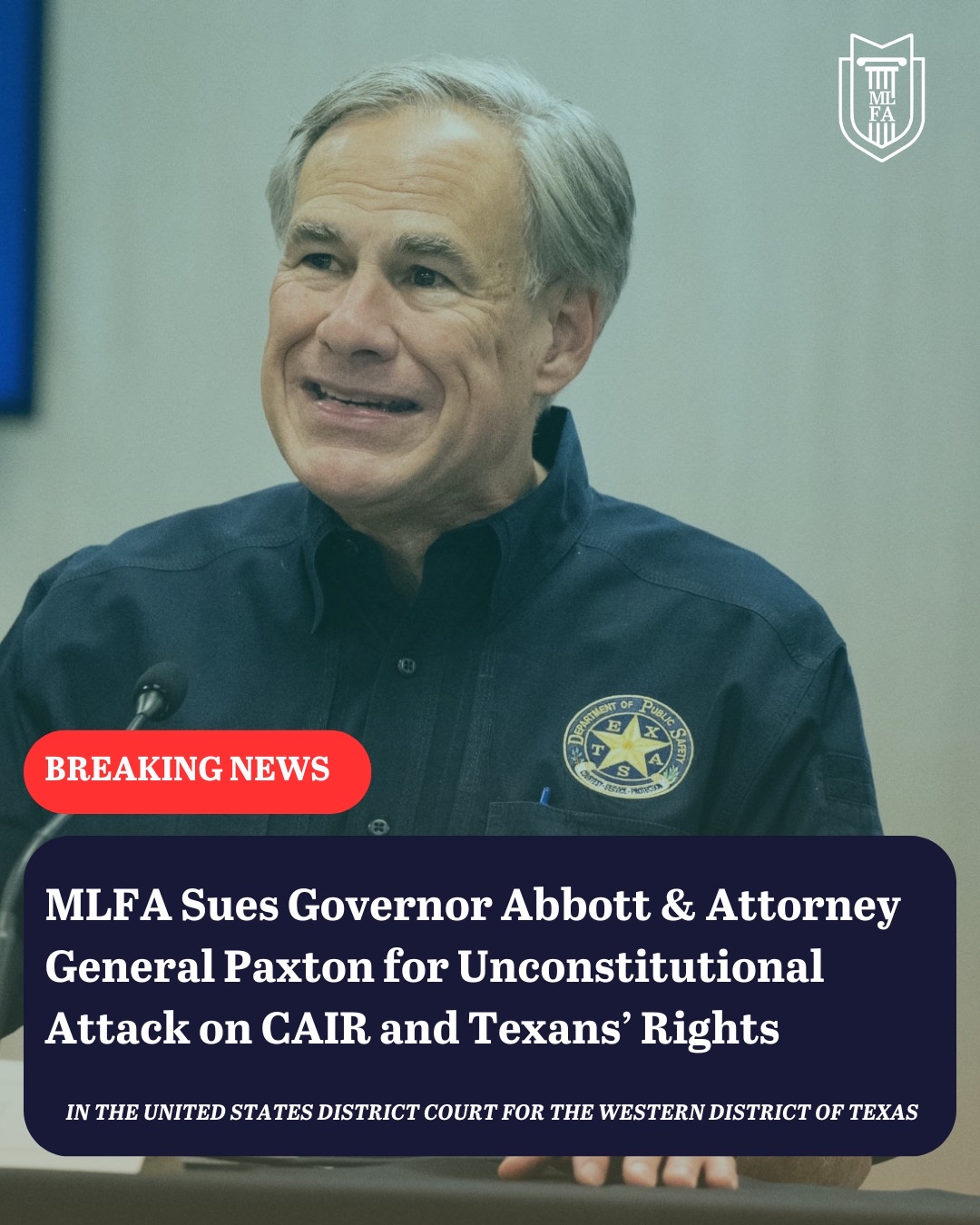 Muslim - MLFA, alongside co-counsel CAIR LDF has filed a federal ...