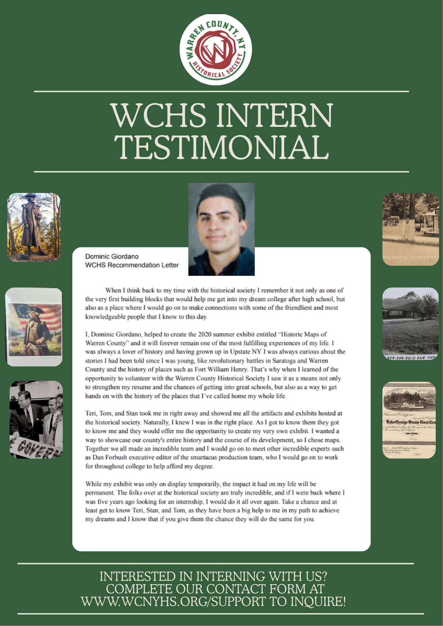 Warren - Meet Dominic Giordano, a North Warren graduate who interned ...