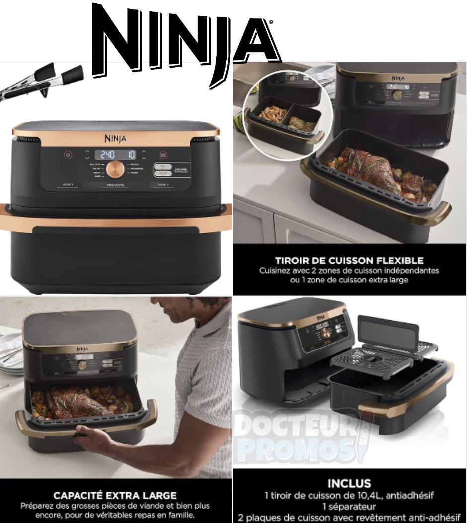 Cecotec Friteuse Lot De 150 Feuilles De Papier Sulfurisé Pour Friteuse à Air Chaud Ninja AF500EU AF500EUCP, Cecotec 9000, Rectangulaires Airfryer Pour Flex Drawer Dual Papier Air Fryer Ninja 10.4l
