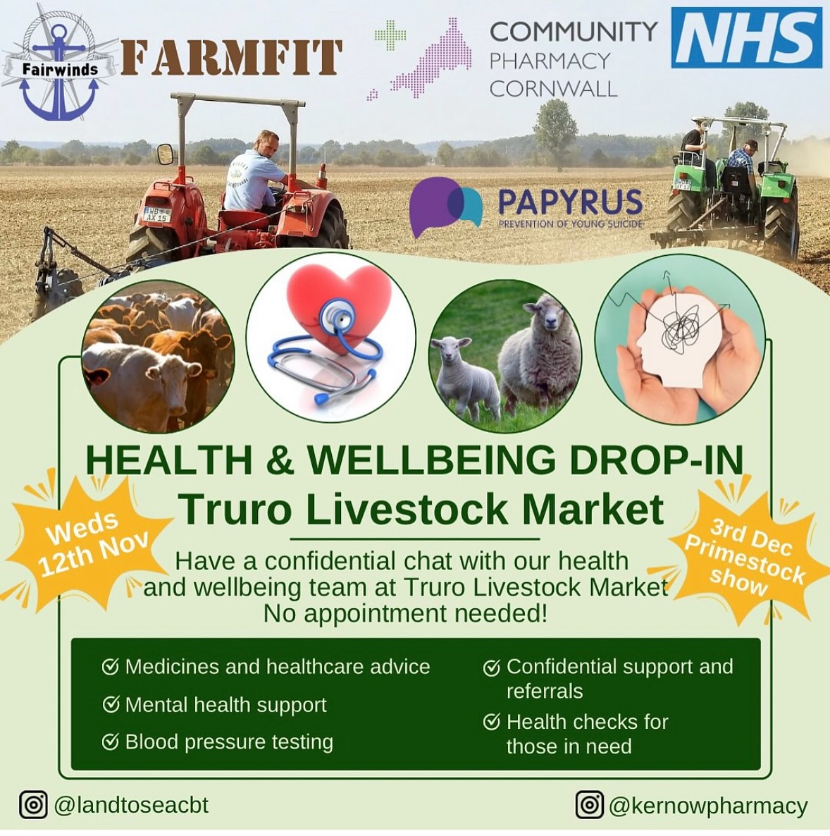 Fairwinds - Health & wellbeing drop in dates for the farming community ...