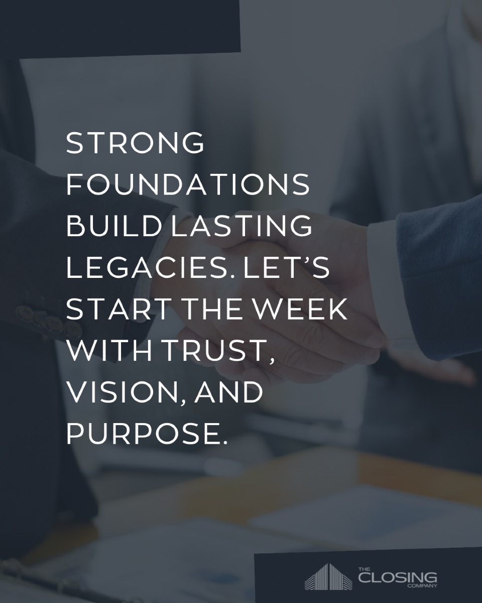 New week, new steps toward... - The Closing Company | Facebook