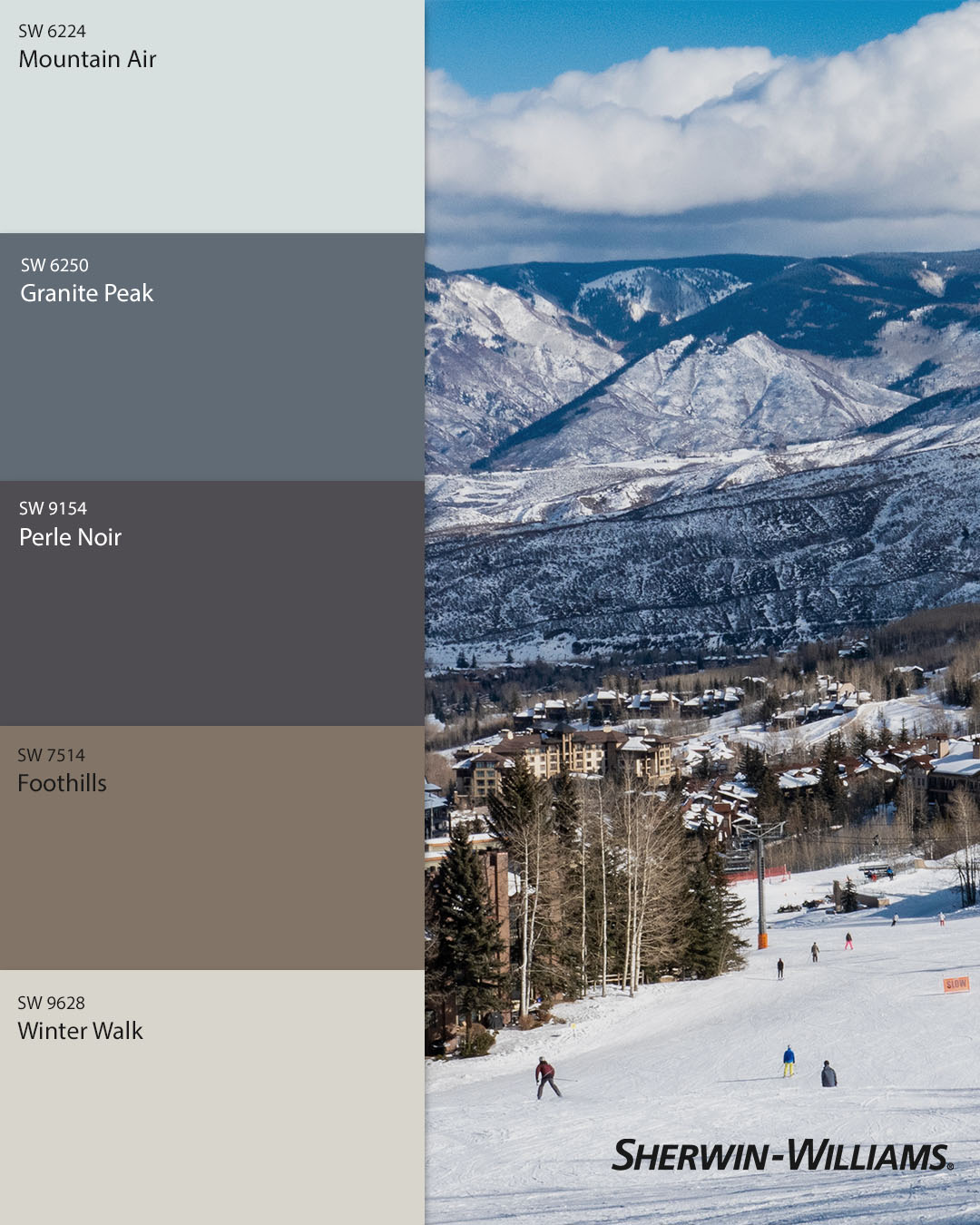Sherwin-Williams - Meet in the lodge for hot cocoa? . Bring these Aspen ...