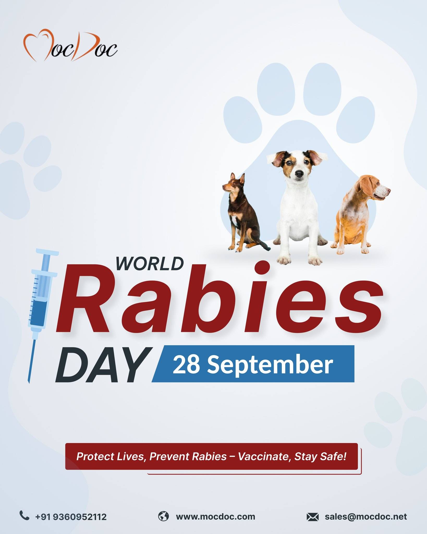 MocDoc - 🐕💉 World Rabies Day 2025 – September 28 Did you know rabies is ...