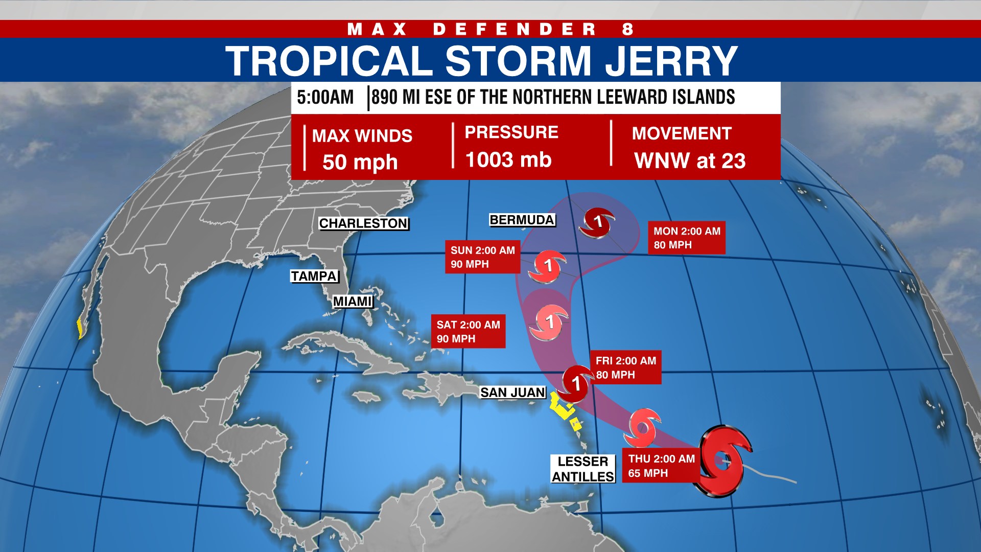 WFLA - A Tropical Storm watch is in effect for portions of the northern ...