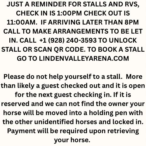 Linden Valley Arena | Show Low AZ
