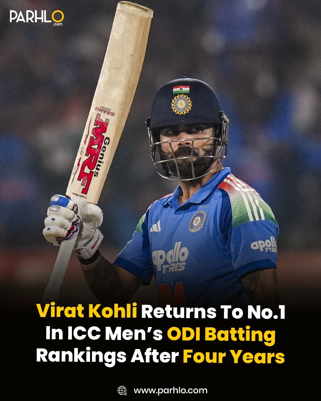 Parhlo - Virat Kohli has returned to the No.1 spot in the ICC Men’s ODI ...