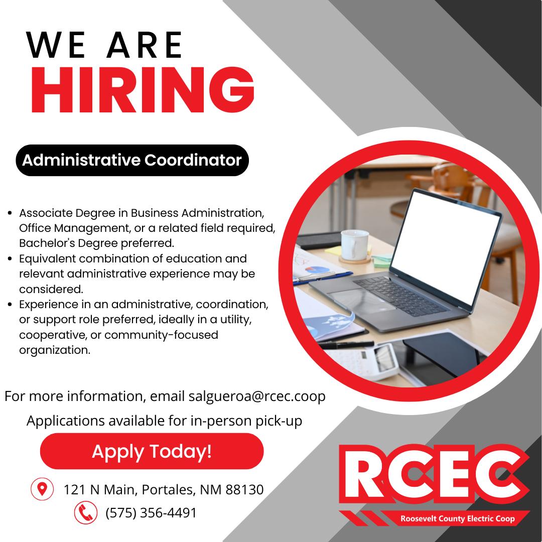 Join our Team! We... - Roosevelt County Electric Cooperative | Facebook