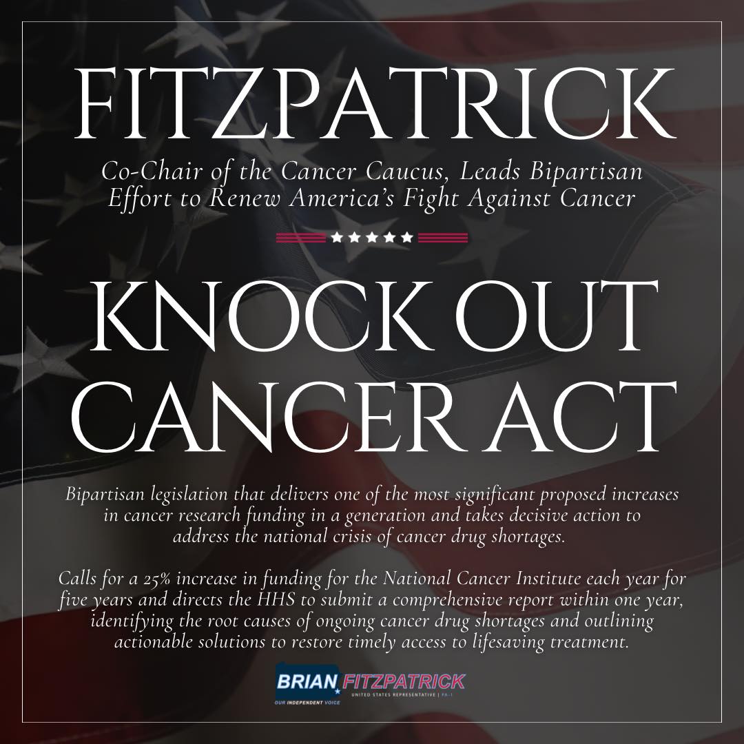 Congressman - Cancer remains one of the deadliest diseases in America ...