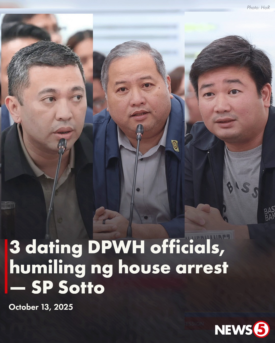 News5 - 3 EX-DPWH OFFICIALS, HUMILING NG HOUSE ARREST... | Facebook
