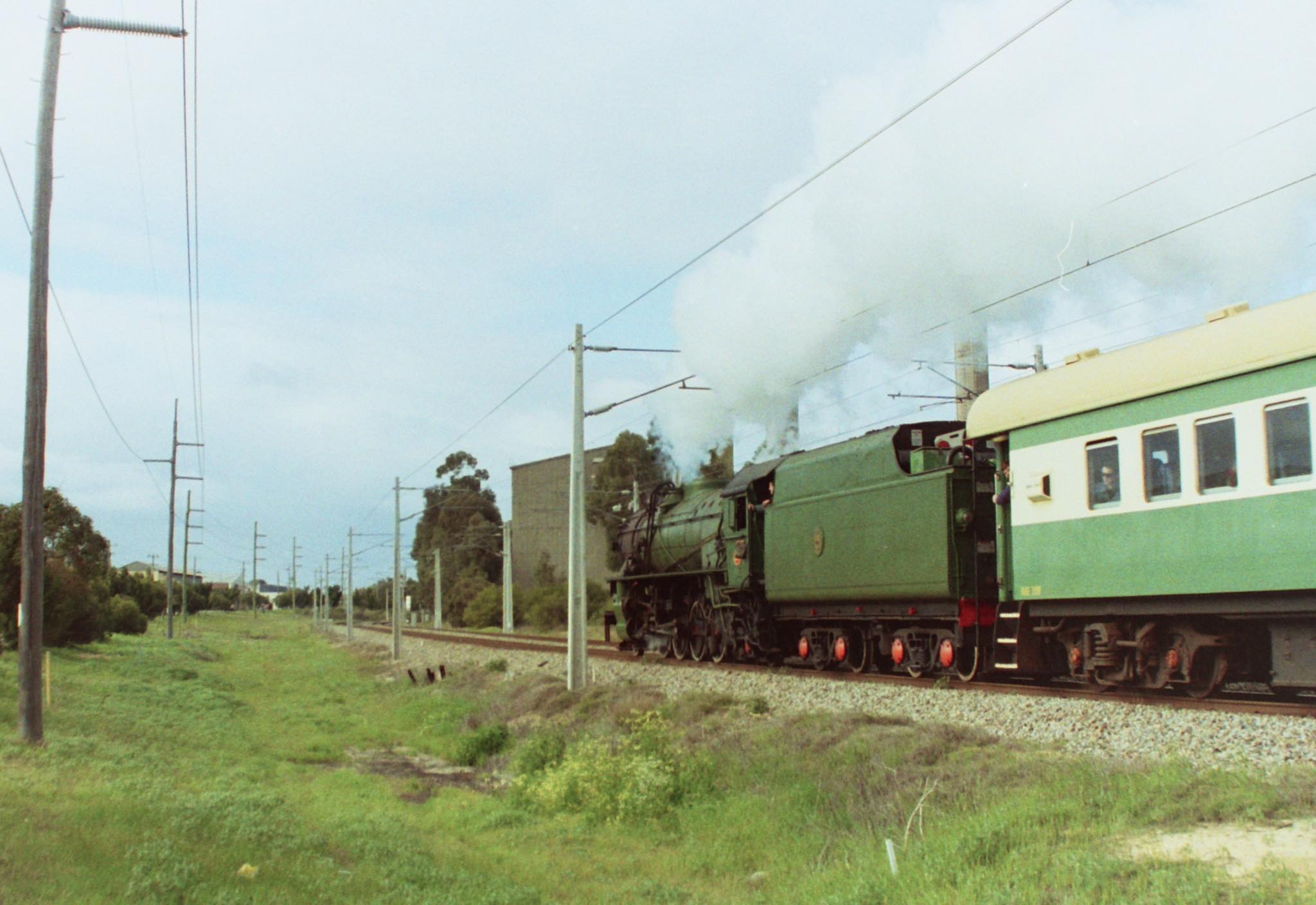 Railways - Ex WAGR V1213 with a special is seen here on the Rivervale ...