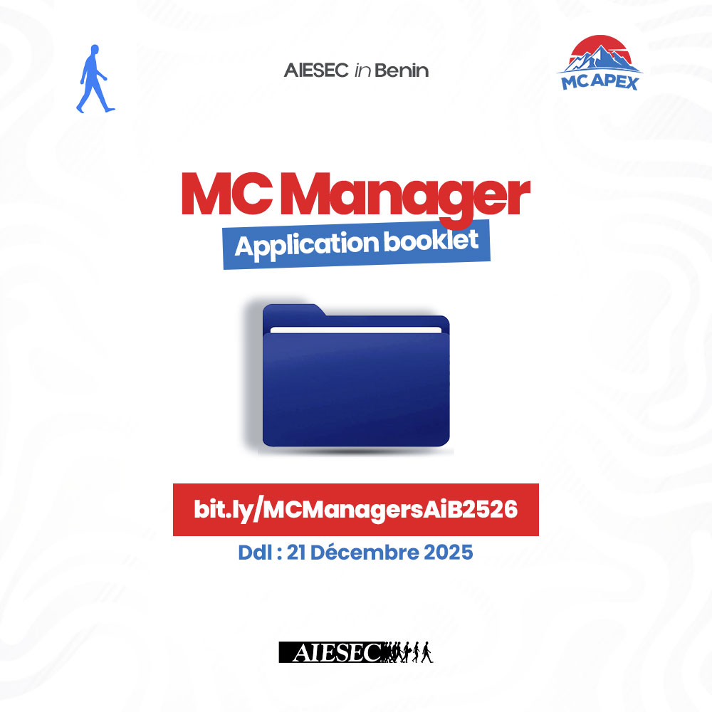 Benin - 🚀 CALL FOR APPLICATIONS Les candidatures aux postes de MC ...