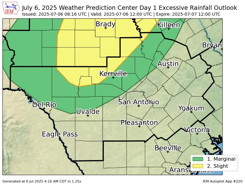 Chris - NOAA’s Weather Prediction Center (WPC) has a level 2 of 4 risk ...