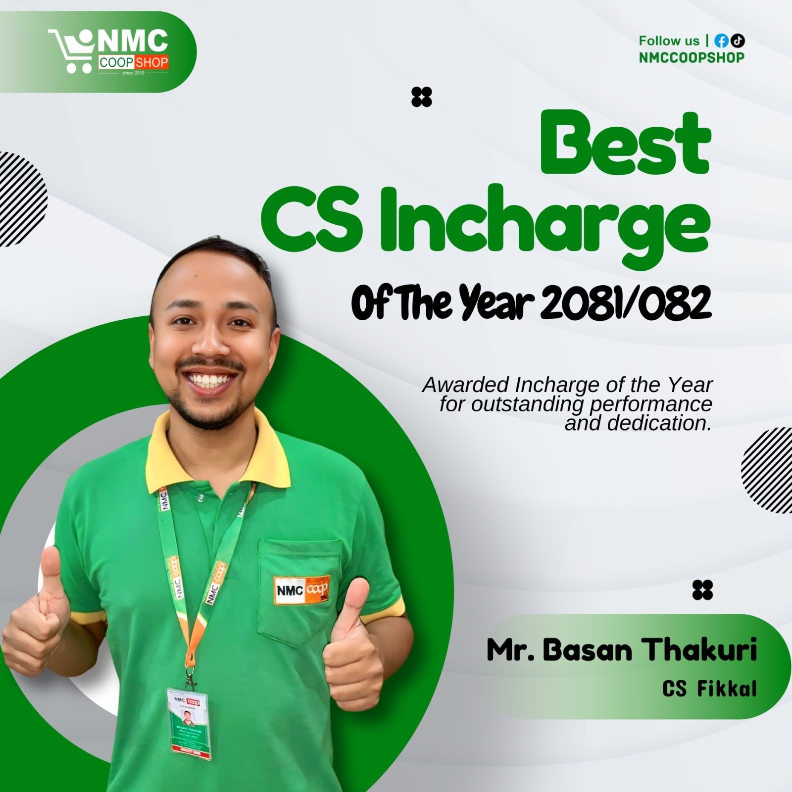 NMC COOP SHOP - Congratulations to Mr. Basan Thakuri (Coop... | Facebook