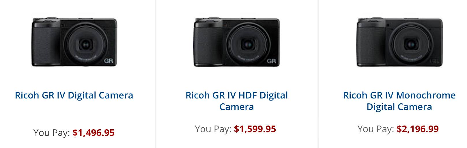 Photo - Comparing the Ricoh GR IV vs. GR IV HDF vs. GR IV 
