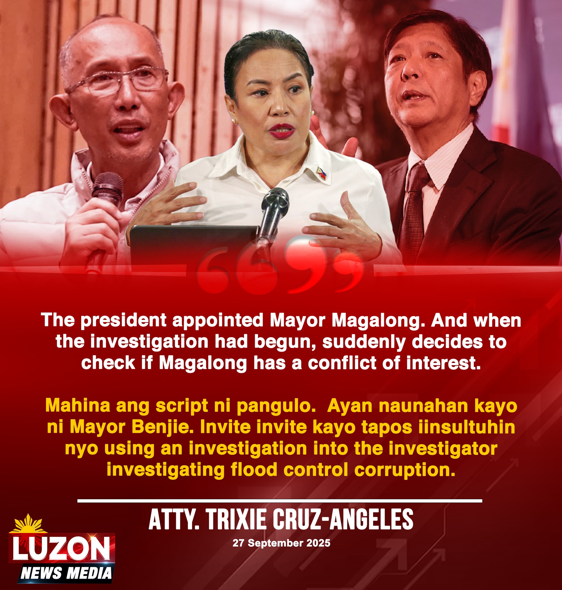 Picture of Luzon - MAHINA ANG SCRIPT NI PANGULO | The president appointed Mayor ...