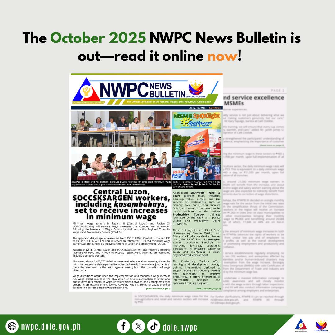 𝗥𝗘𝗔𝗗: 𝗖𝗲𝗻𝘁𝗿𝗮𝗹... - National Wages and Productivity Commission | Facebook