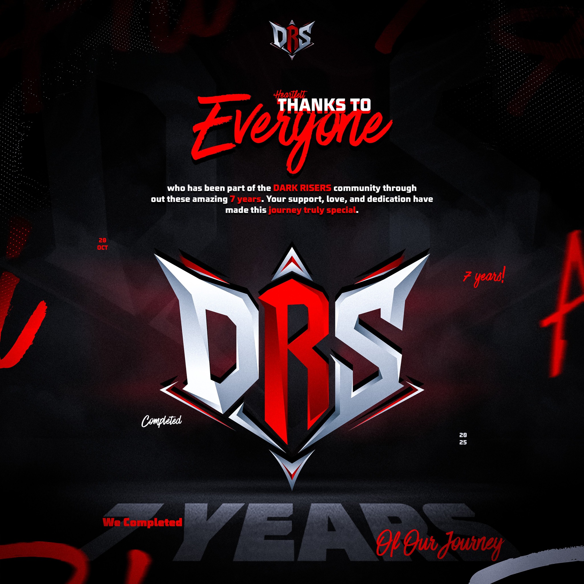 Dark - 7 years of fire. 🔥 7 years of fight. ⚔️ 7 years of Dark Risers ...