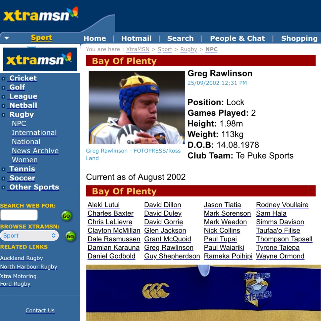 Rugby Mashup - The 2002 Bay of Plenty NPC team, brought to... | Facebook