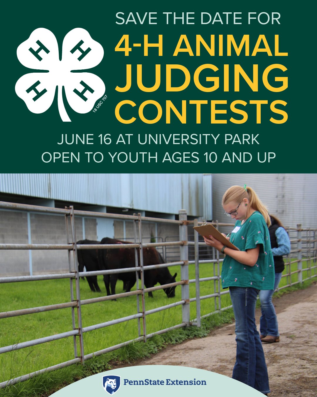 Pennsylvania - Mark your calendar for PA 4-H Animal Judging Contests ...