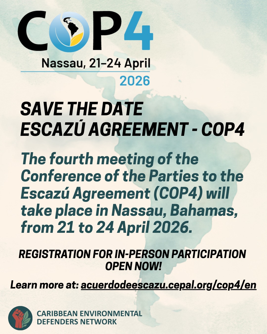 Caribbean - 🌎Save the date: Escazú COP4 The Fourth Meeting of the ...