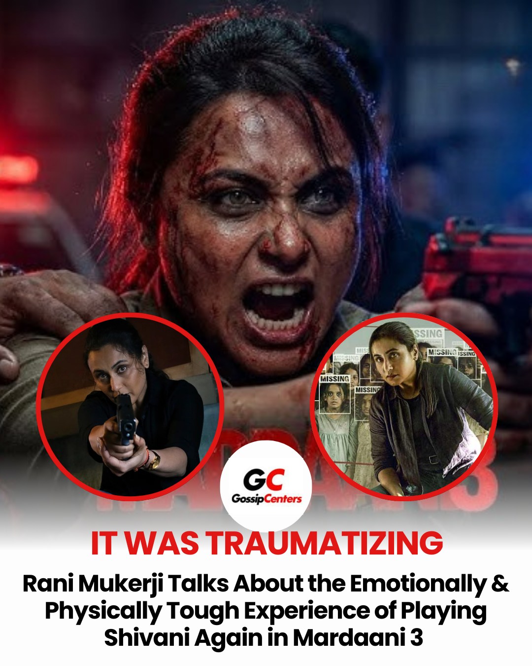 Gossip Centers - 🎬 Rani Mukerji on Mardaani 3:... | Facebook