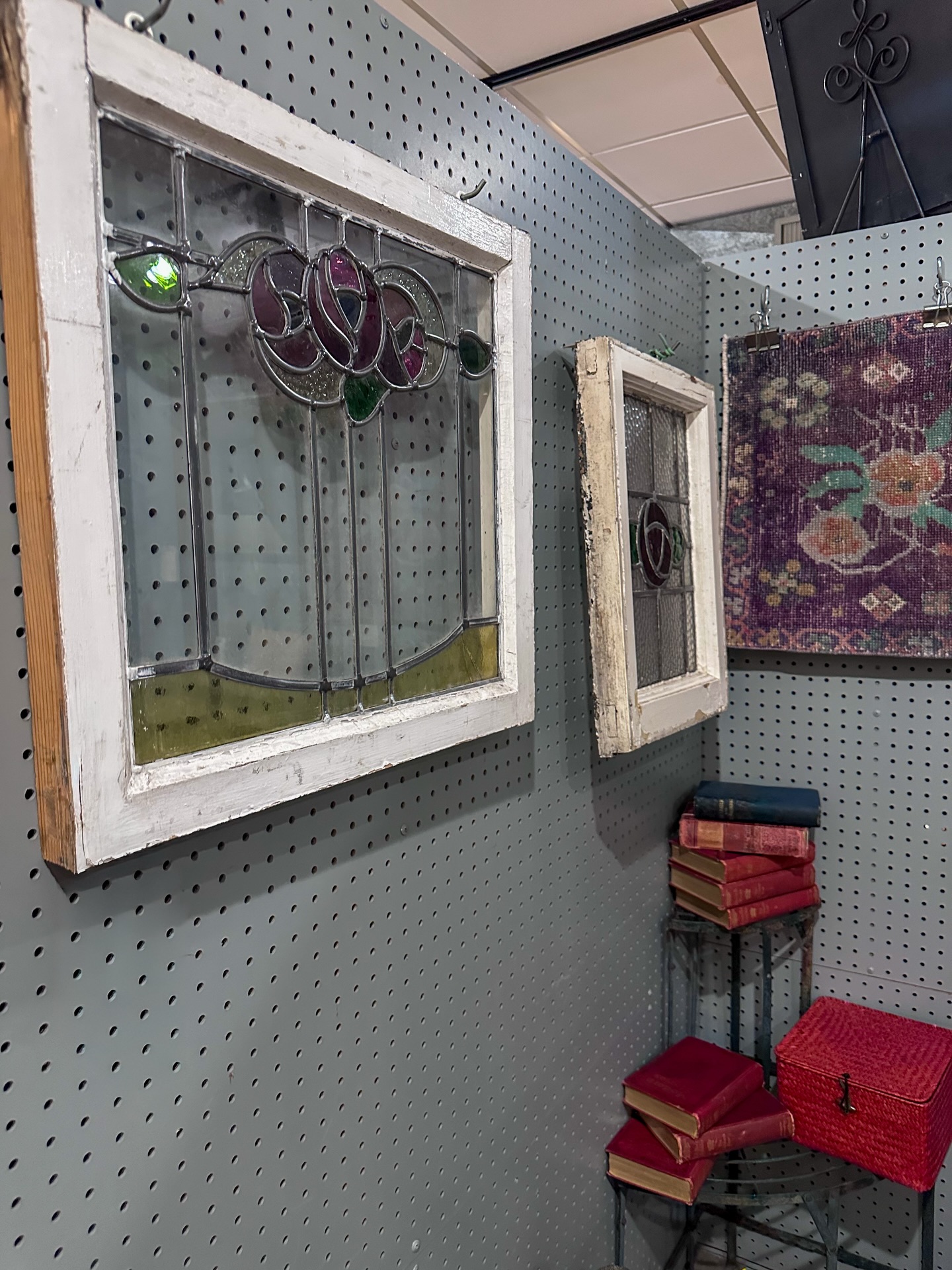 Belle - Nothing says love like salvaged English stained glass. 🌹🪟 1930s ...
