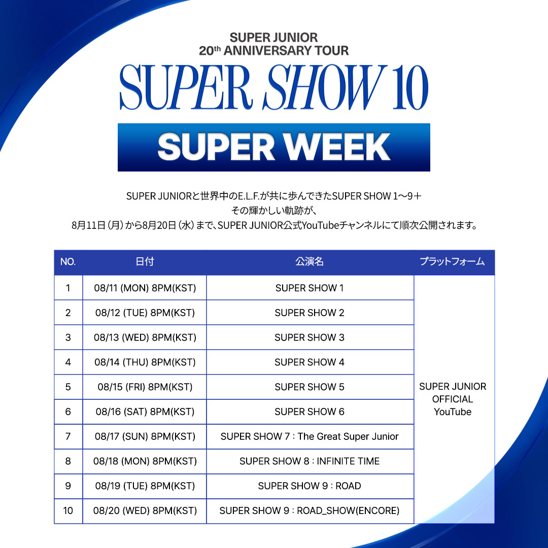 SUPER SHOW Anniversary Edition】 Digital Code ••• Coming in April
