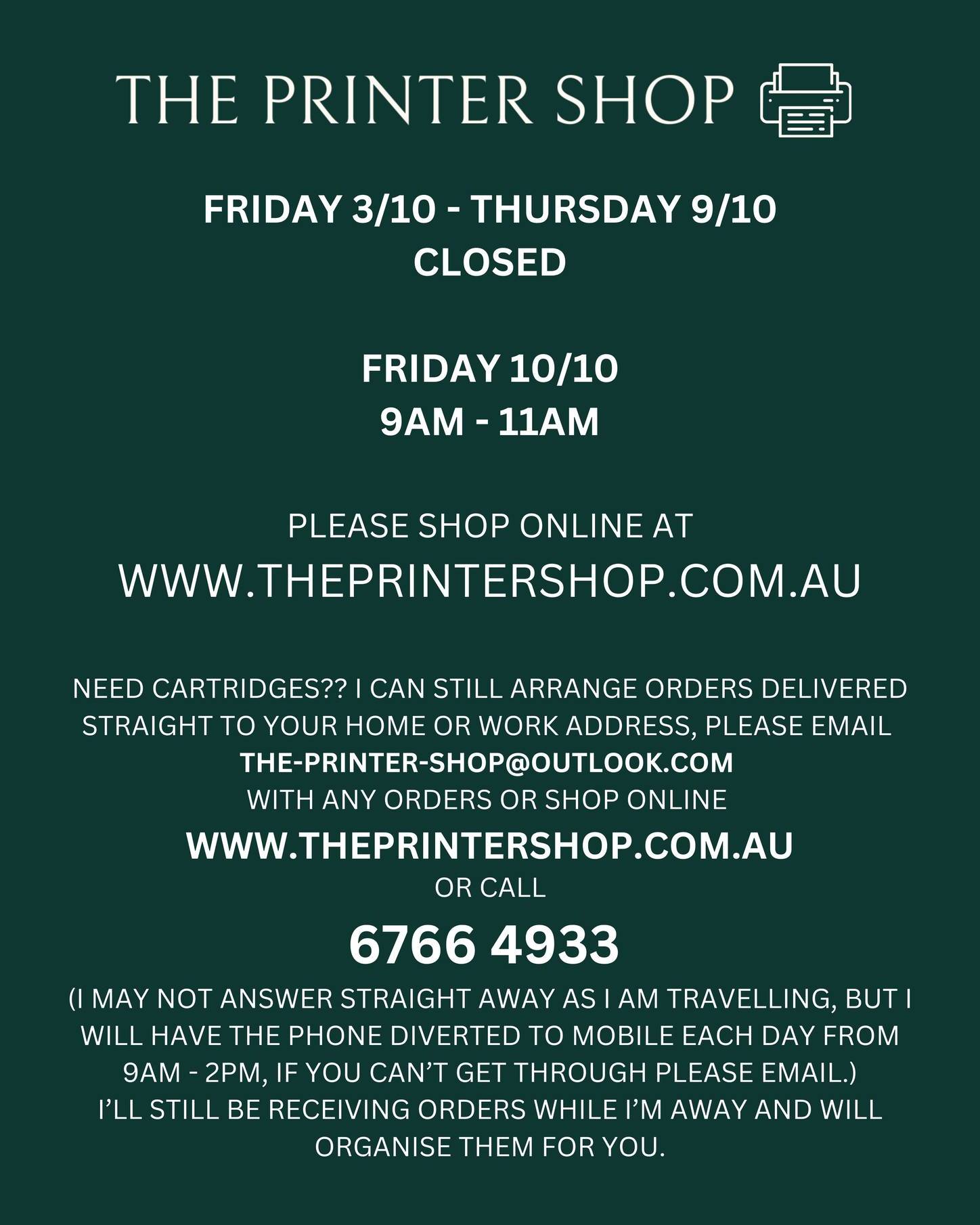 The Printer Shop | Tamworth NSW