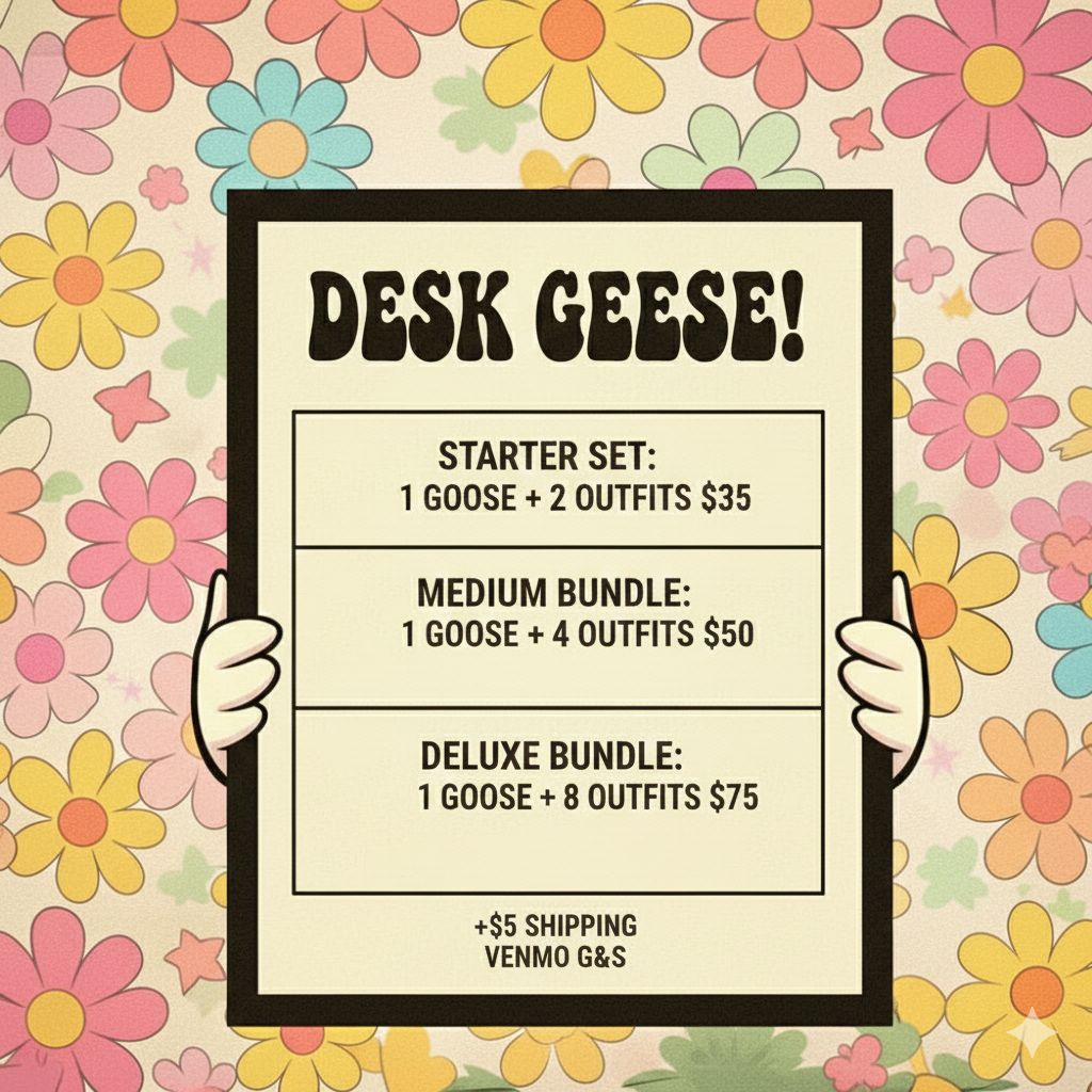 The Dragonfly - ️ 2026 Desk Goose Bundle Pricing! 🪿 ️ Custom Desk Geese ...