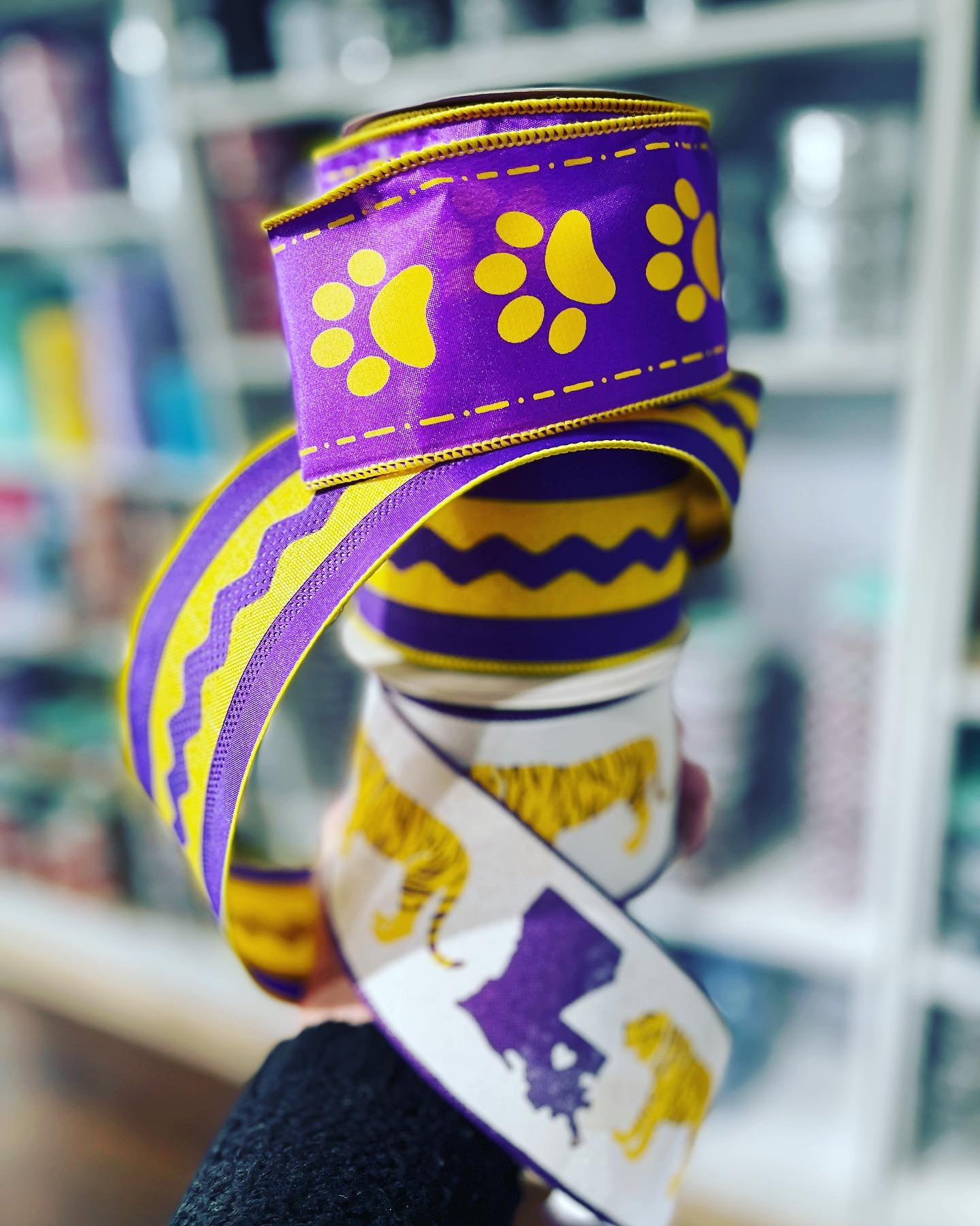How ‘bout THIS LSU inspired combo??🐅🐯.... - CraftWerks Ribbon