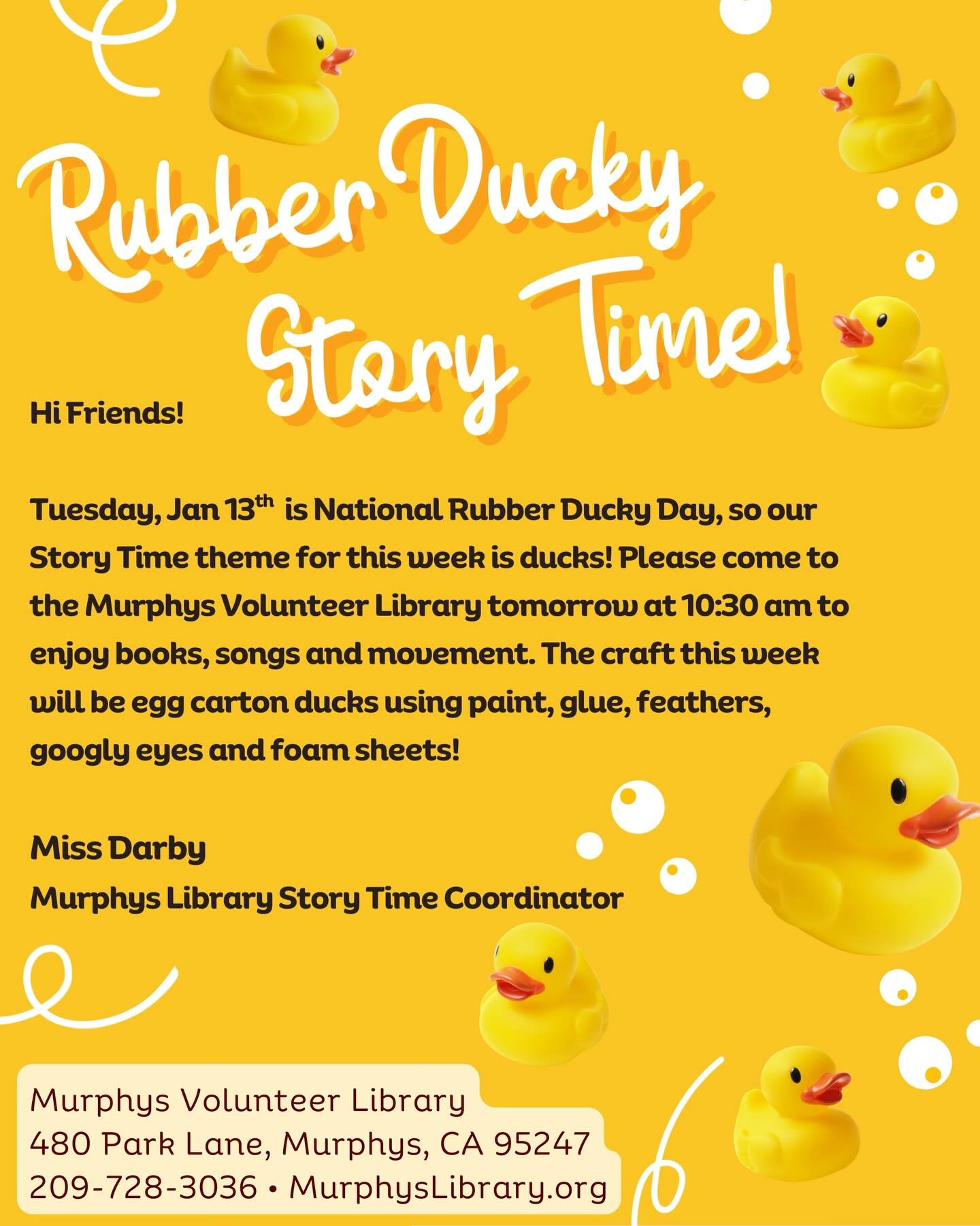 Hi Friends, 👋 Tuesday, Jan... - Murphys Volunteer Library | Facebook