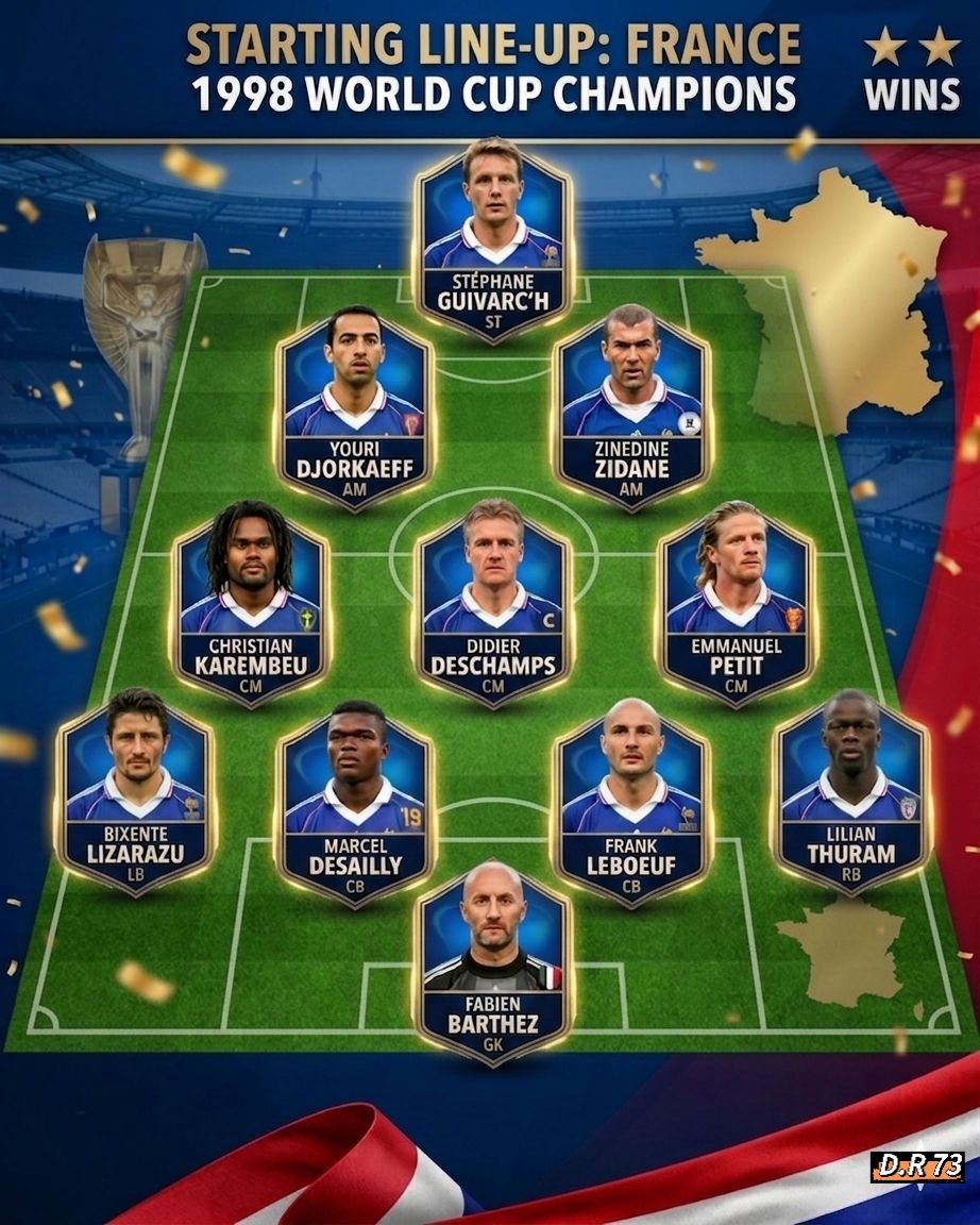 France 1998: World Cup-Winning Starting XI 🏆🇫🇷 The legendary