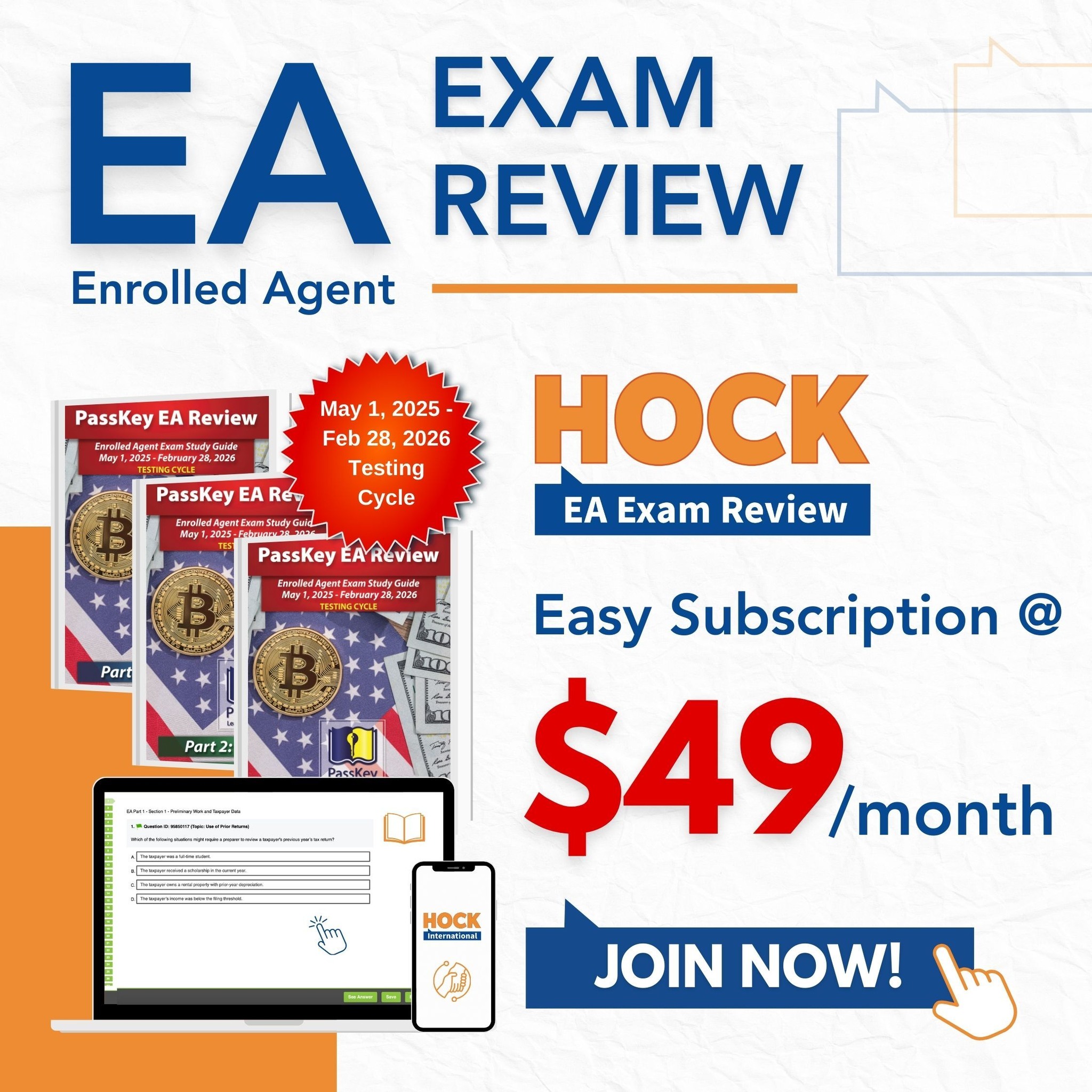 HOCK - Prepare for the EA exam with HOCK EA Review, available on a ...