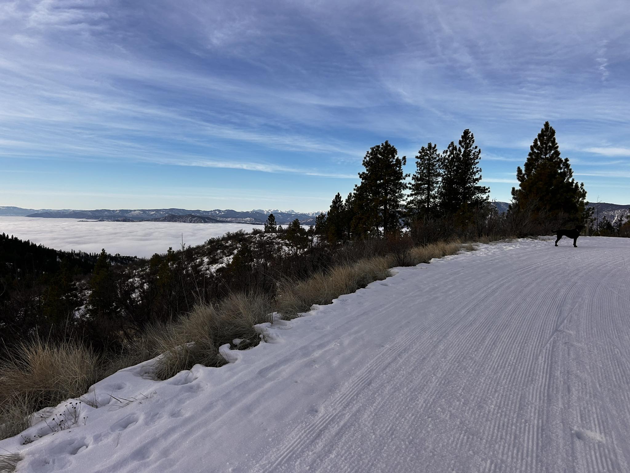 Lake - Well above the fog on the Pops at Echo Ridge this morning ...