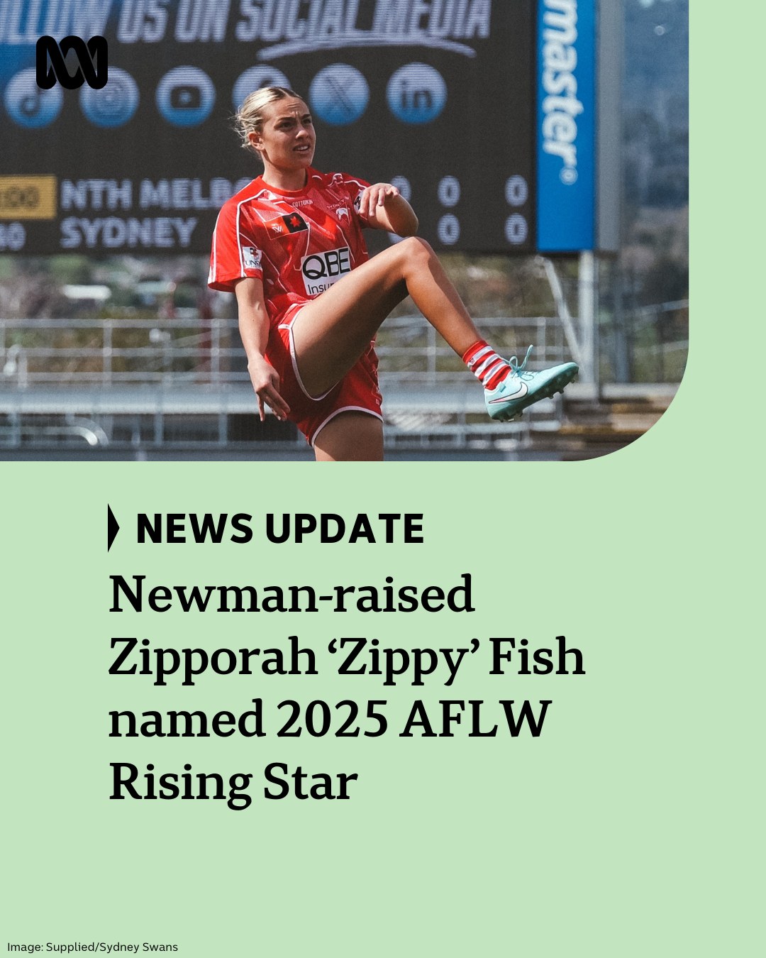 ABC - Newman's own Zippy Fish has won the AFLW's rising star award ...