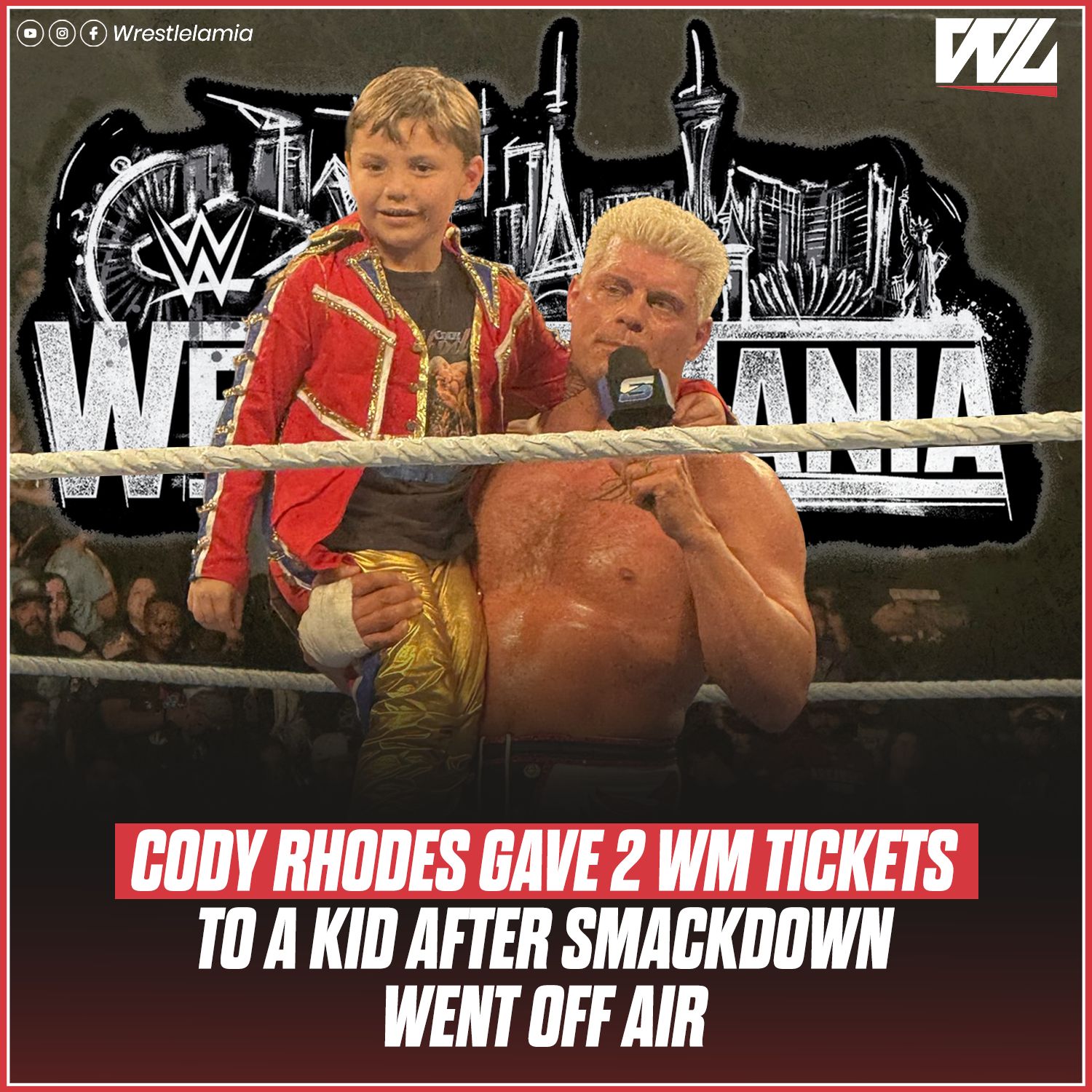 Wrestlelamia.com - Cody Rhodes has heart of gold | Facebook