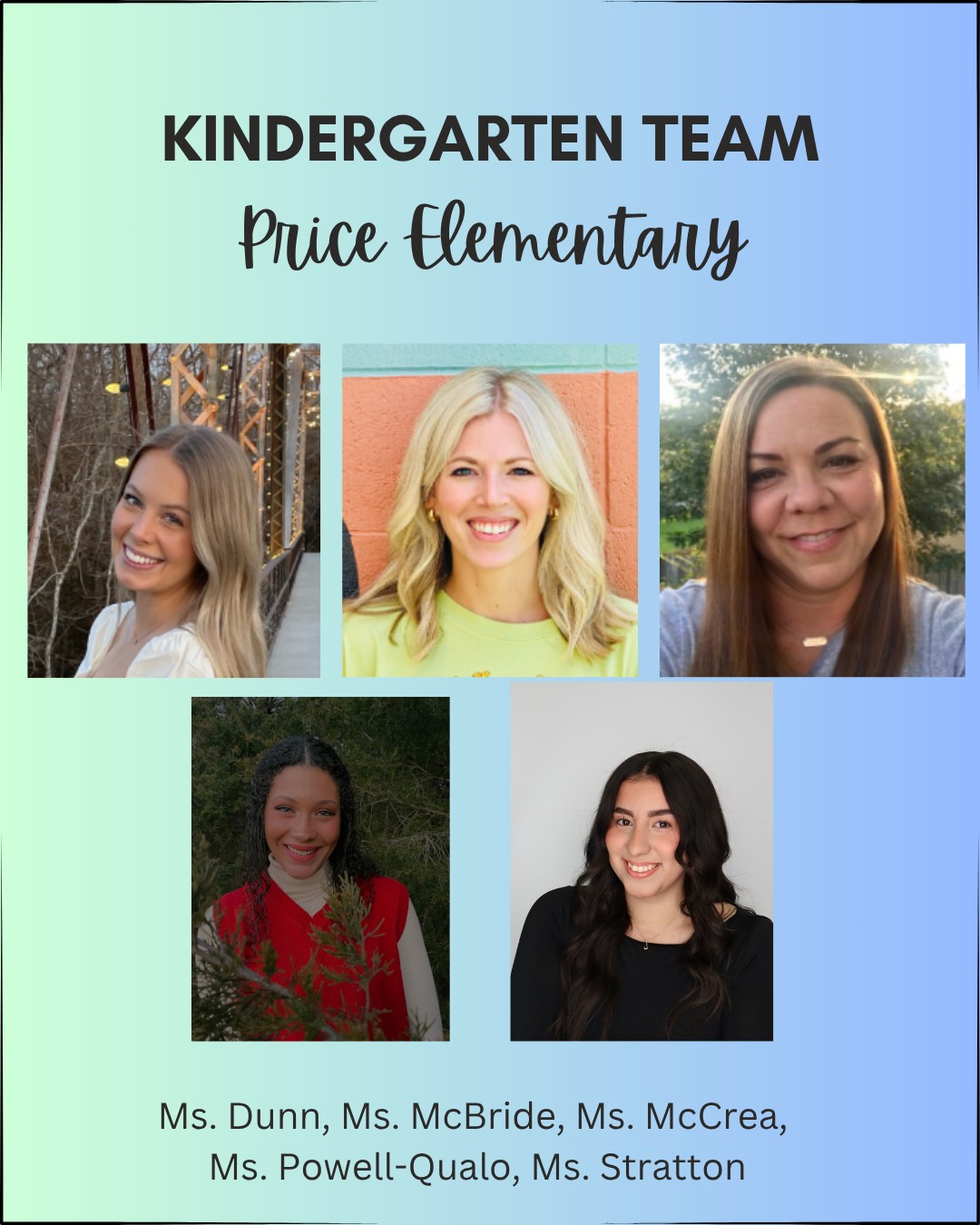 Price - Meet the 2025-2026 Kindergarten Team! | Facebook