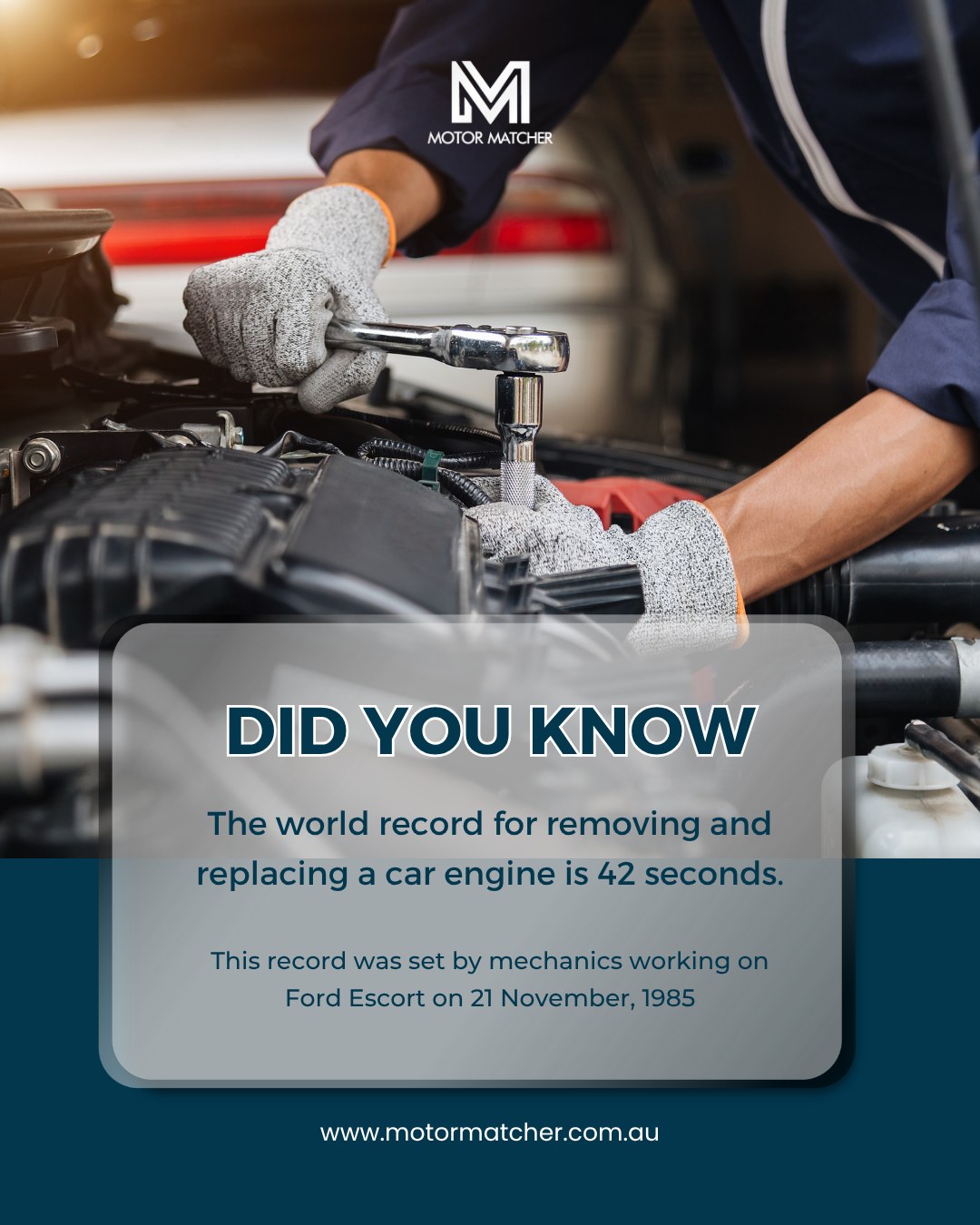 Motor - 🏁 CAR TRIVIA TIME Did you know the world record for removing ...