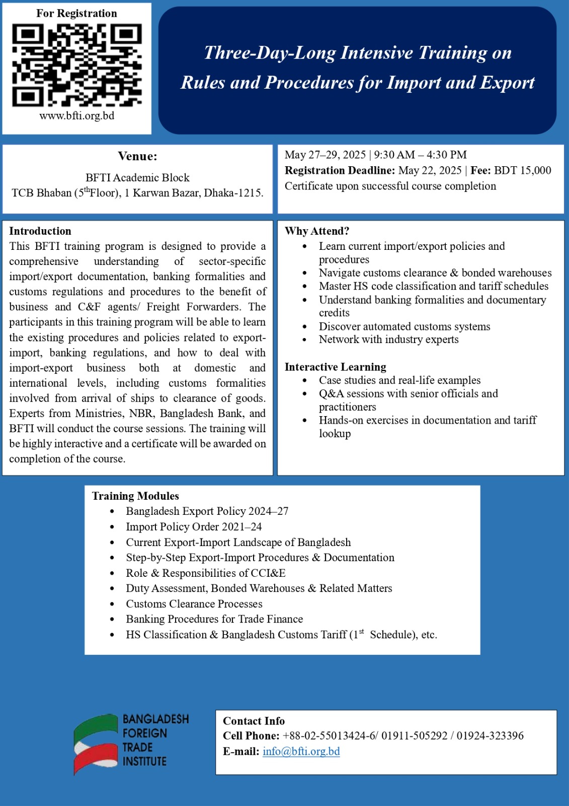 Bangladesh Foreign Trade Institute | Dhaka