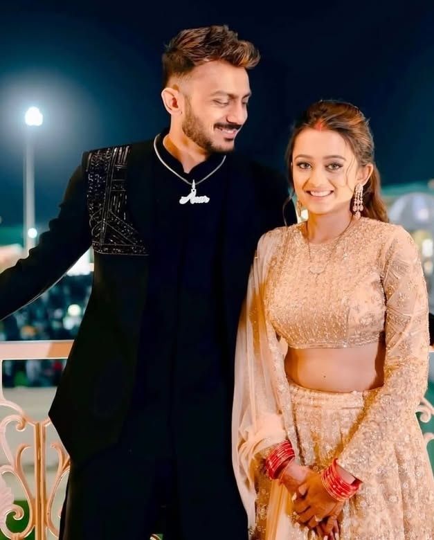 Axar Patel with his wife 🥰💕⭐... - Cricket For India | Facebook