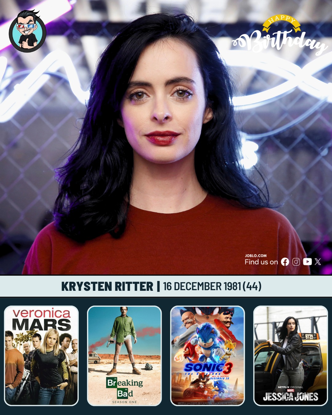 JoBlo.com - Krysten Ritter turns 44 today! 🎂 #KrystenRitter # ...