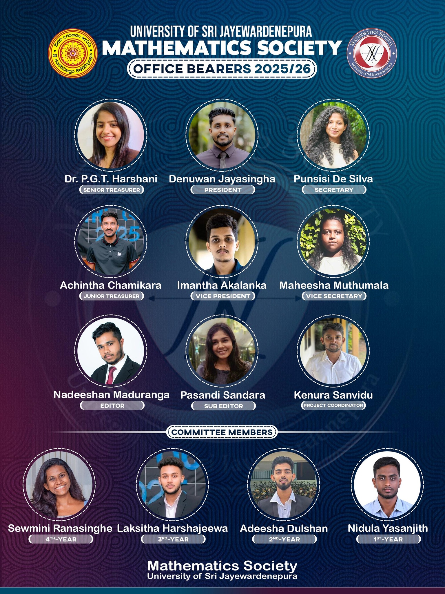 Mathematics - Congratulations to the Executive Committee 2025/26 We’re ...